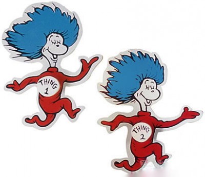 Dr Seuss Thing 1 and Thing 2