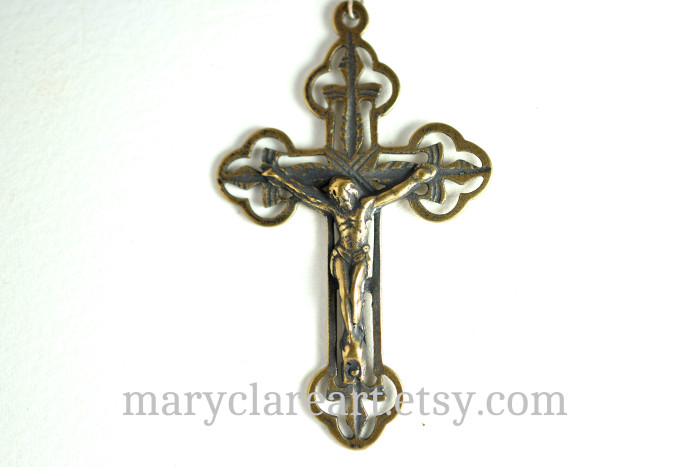 Consider The Lilies Rosary Crucifix
