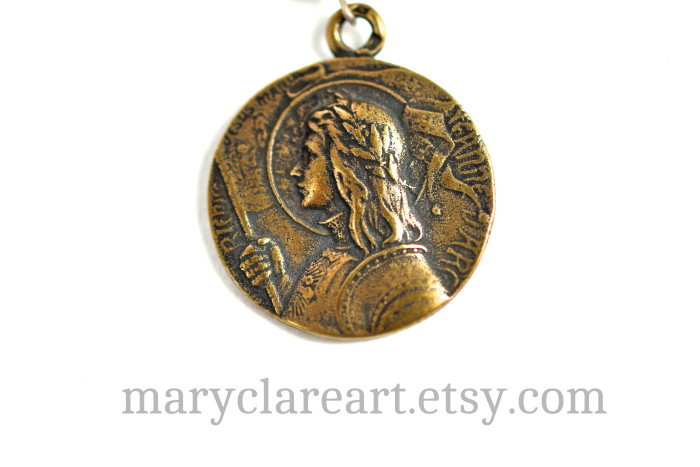 Saint Joan Of Arc One Decade Rosary Medal